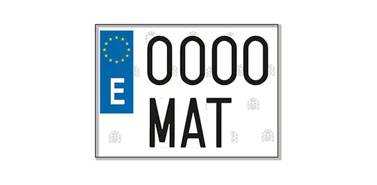 Placas de matrícula para moto