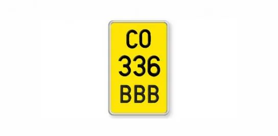 Placas de matrícula para ciclomotor